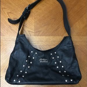 Harley Davison Black Leather Handbag